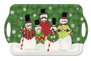 mustache snowmen