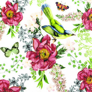 bird & roses