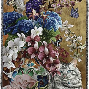 flowers & cat