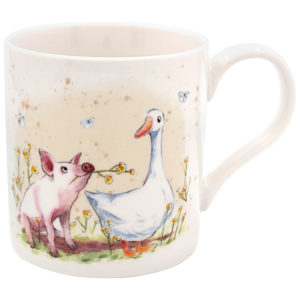 cute animals - pig & duck