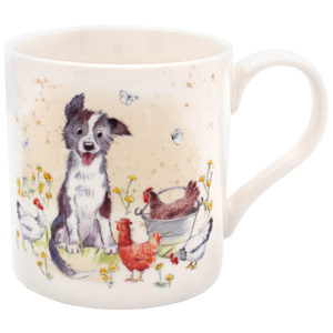 cute animals - collie & hen