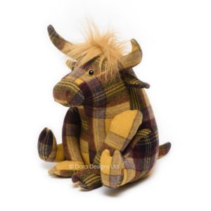 highland cow - plaid