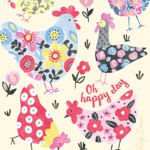 happy chickens