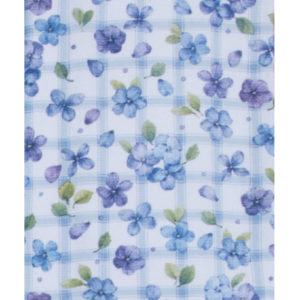whispers of blue -  floral plaid
